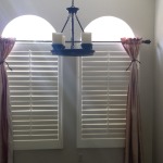 Drapes over shutters
