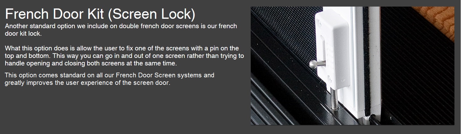 Screen French Door Kit