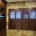 Stained Shutter In Wine Room